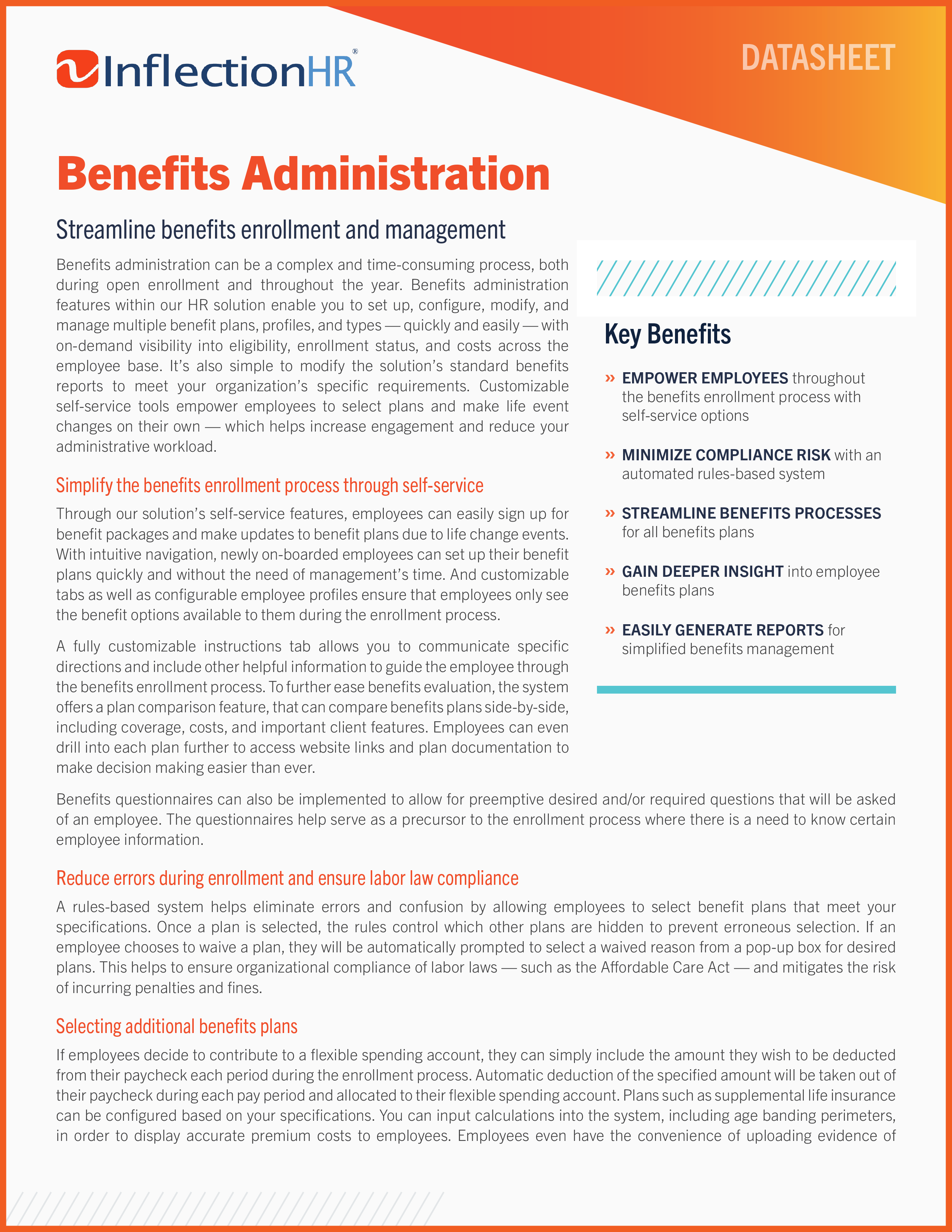 Benefits Administration Solution | Inflection HR